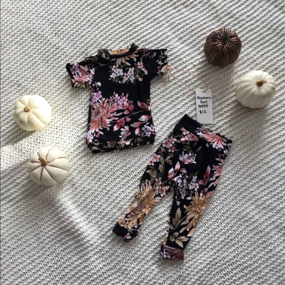 Newborn floral outfit